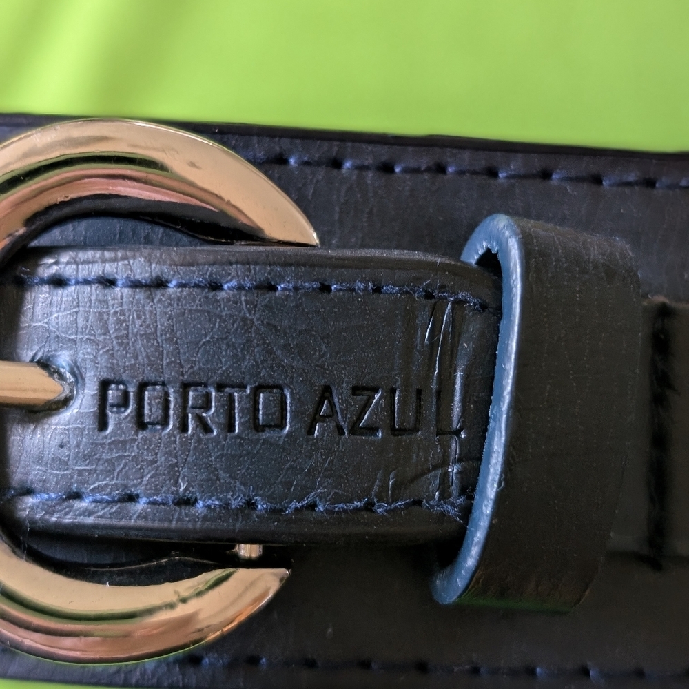 Porto Azule navy adjustable belt, 75 cm - Picture 3 of 6
